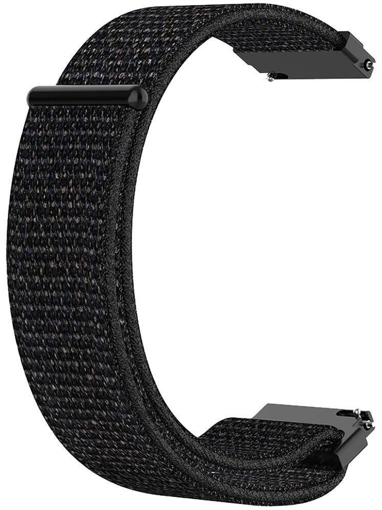     			ACM Watch Strap Nylon Soft 22mm compatible with Pebble Royale Steel Smartwatch Sports Band Black