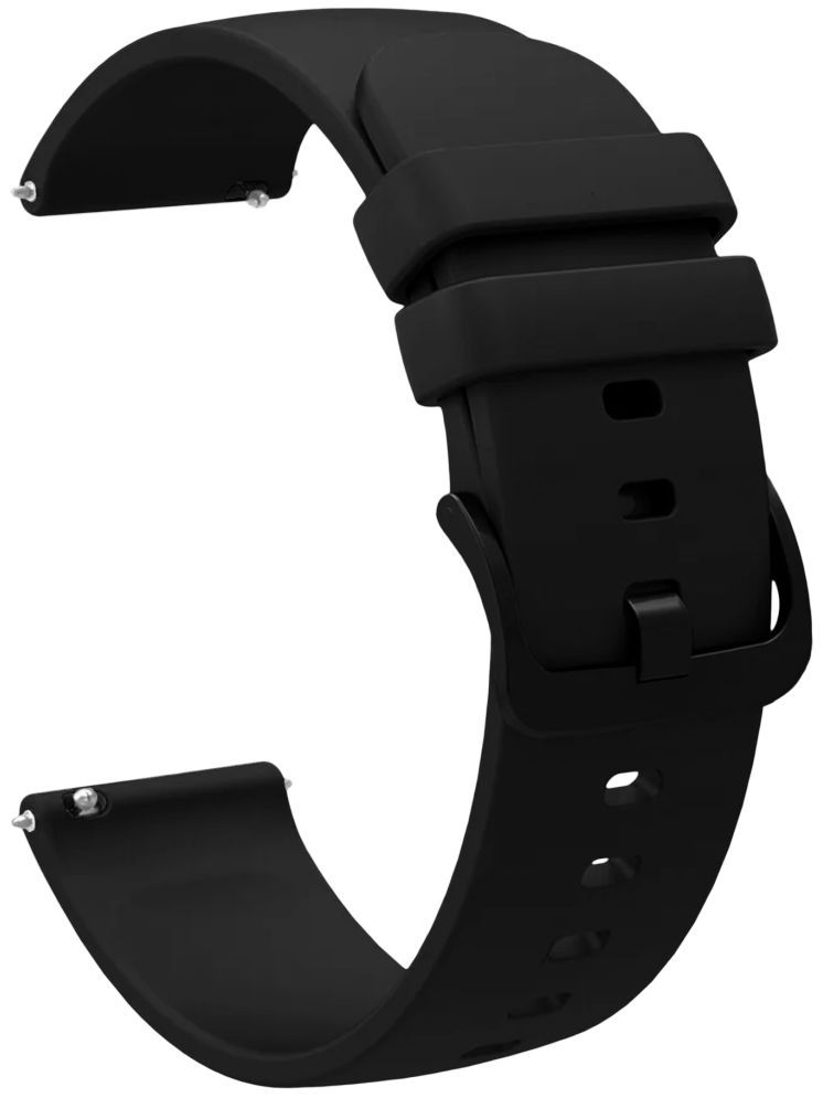     			ACM Watch Strap Silicone Belt 22mm compatible with Fastrack Styler Classic Smartwatch Hook Band Black