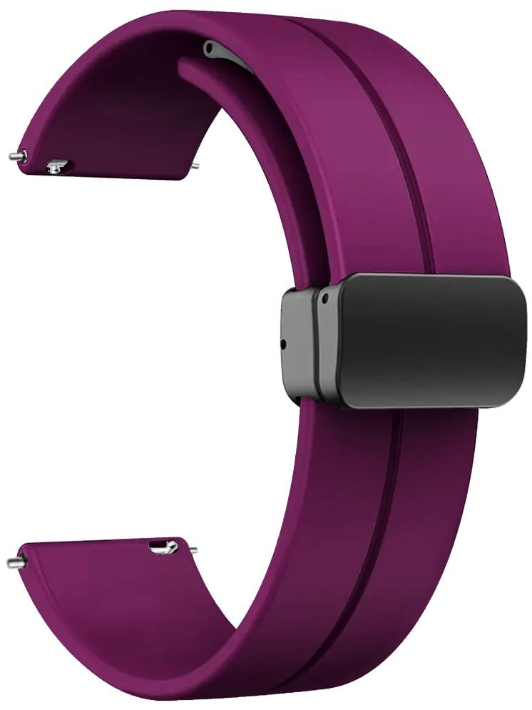     			ACM Watch Strap Silicone Belt Magnetic Clasp 22mm compatible with Acwo Fwit Go-On Ultra Smartwatch Sports Hook Band Purple