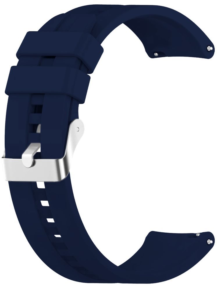     			ACM Watch Strap Silicone Belt 22mm compatible with Timex Calling Ace Smartwatch Classic Band Dark Blue