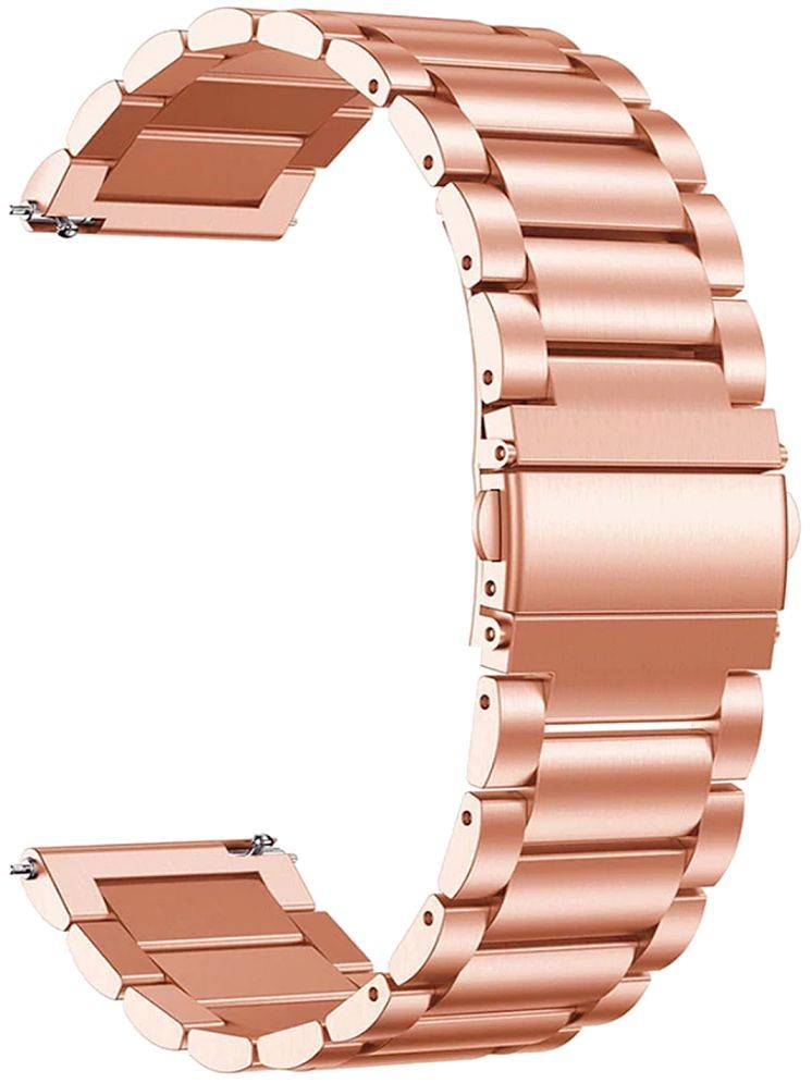     			ACM Watch Strap Stainless Steel Metal 22mm compatible with Timex Calling Ace Smartwatch Belt Luxury Band Rose Gold