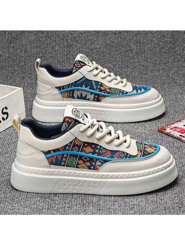     			Akiko Aesthetic Prints Blue Men's Sneakers