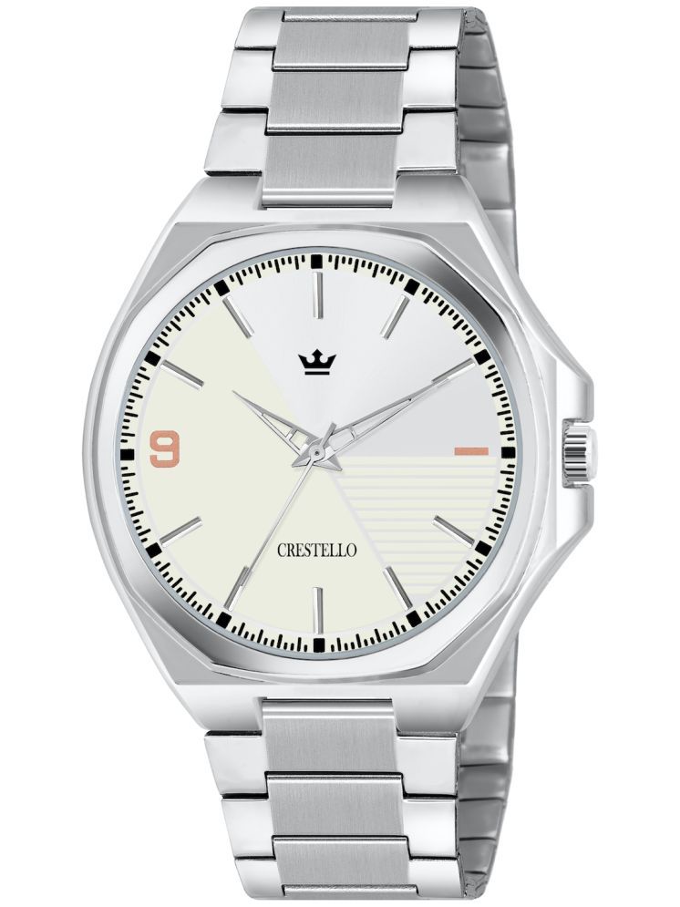     			Crestello Silver Metal Analog Men's Watch