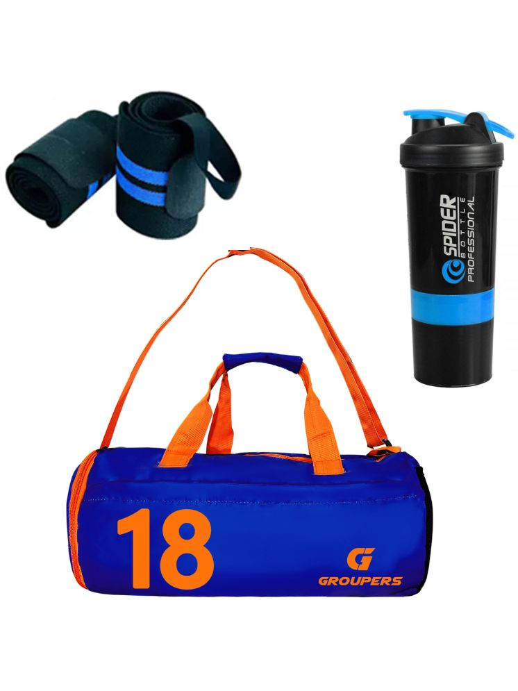     			GROUPERS Polyester BLUE 20 Ltrs Gym Bag