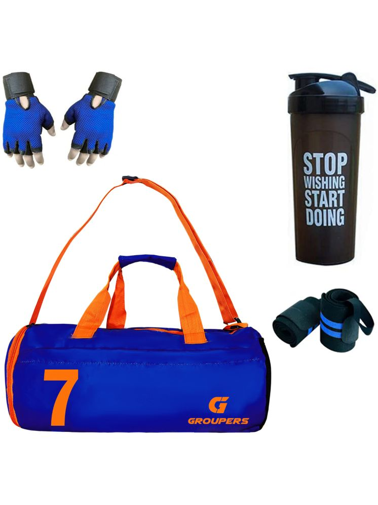     			GROUPERS Polyester BLUE 20 Ltrs Gym Bag