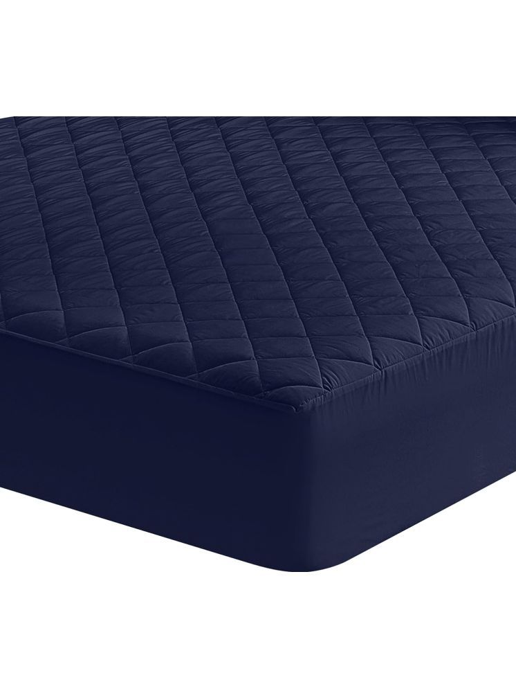     			GURU SALES - Quilted Water Proof Double King Size Mattress Protector - 198 cm (78") x 198 cm (78") - Blue