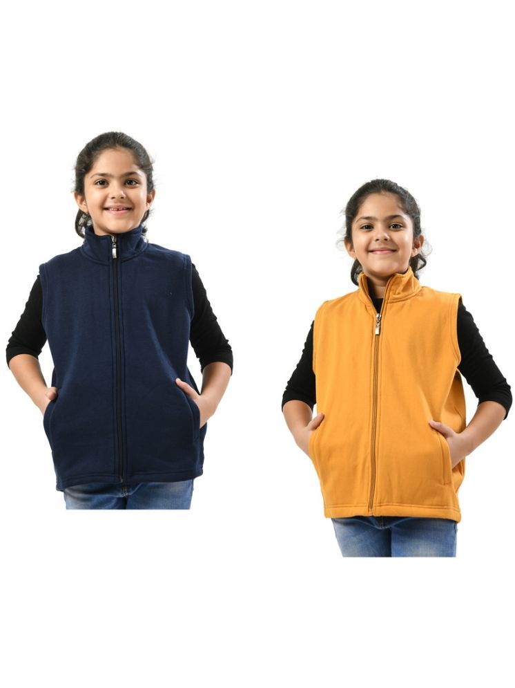     			IndiWeaves Girls Woollen Light Weight Jacket For ( Pack of 2 , Multicolor )