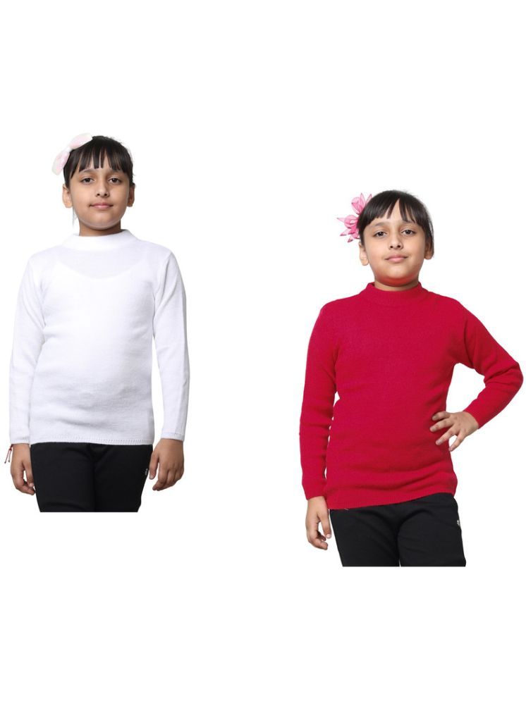     			IndiWeaves Pack of 2 Girls Wollen Pullover ( Multicolor 1 )