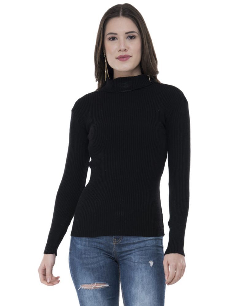     			IndiWeaves Woollen High Neck Women's Skivvy - Black ( Single )