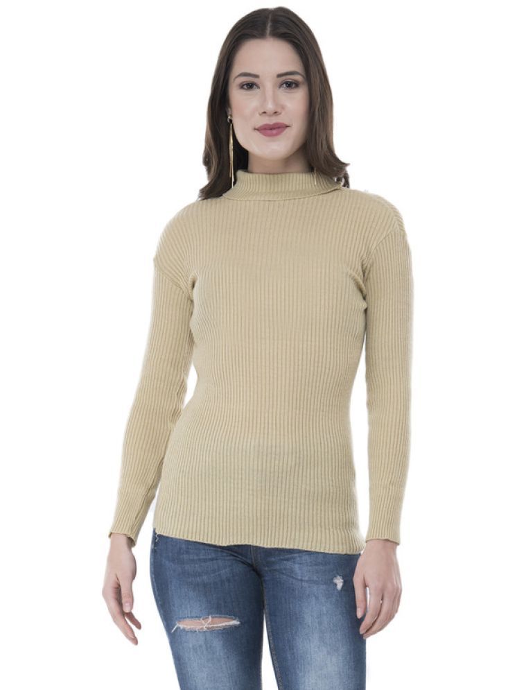     			IndiWeaves Woollen High Neck Women's Skivvy - Beige ( Single )