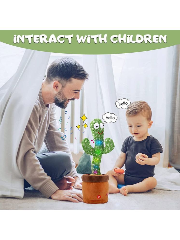     			Rechargeable Toys Talking Cactus Baby Toys for Kids Dancing Cactus Toys Can Sing Wriggle & Singing Recording