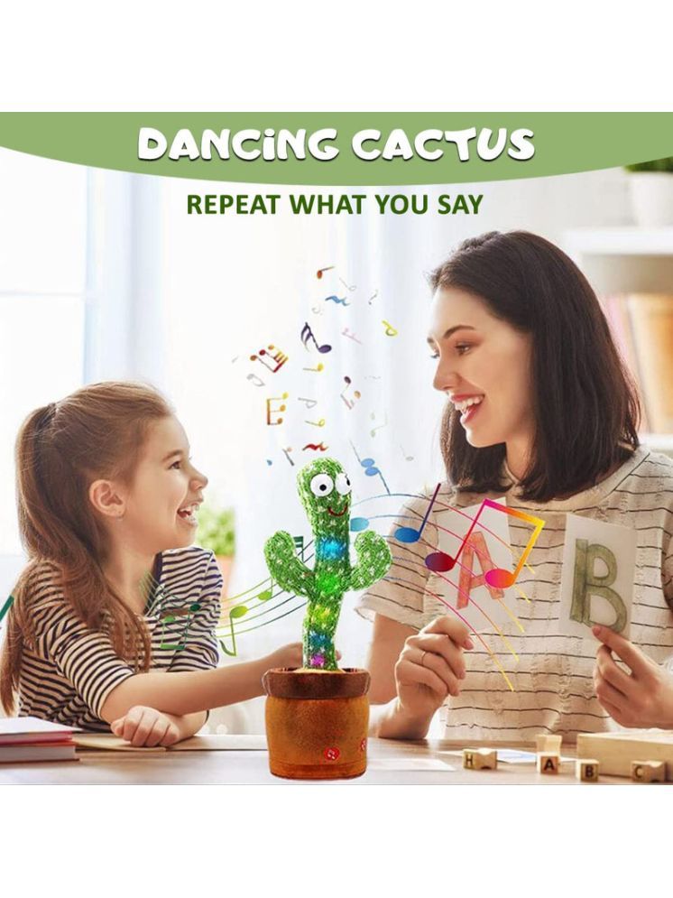     			Rechargeable Toys Talking Cactus Baby Toys for Kids Dancing Cactus Toys Can Sing Wriggle & Singing Recording