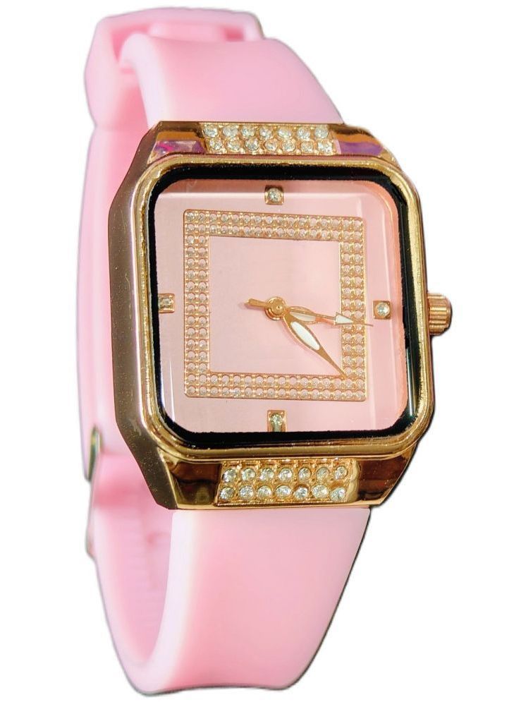     			Renaissance Traders Pink PU Analog Womens Watch