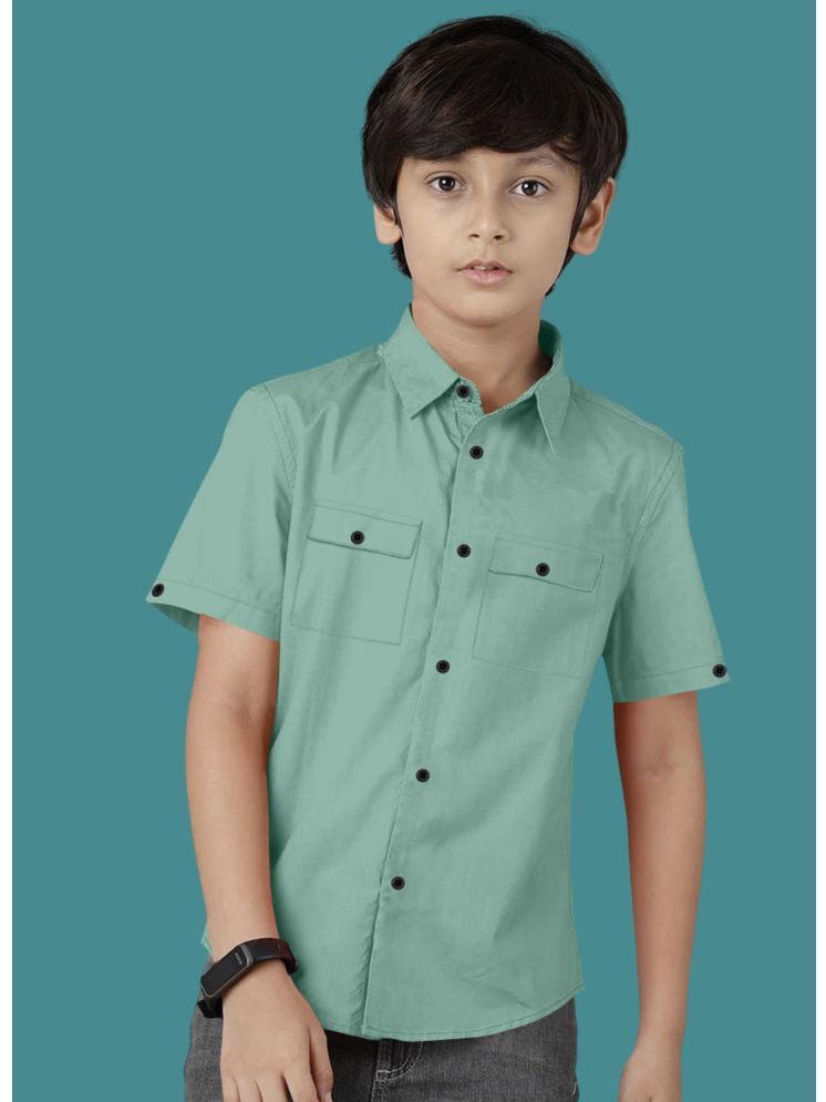     			VTEXX Pack of 1 Boys Cotton Blend Half Sleeves Shirt ( Aqua )