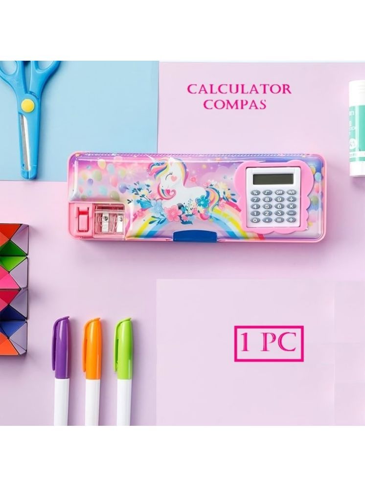     			calculator compass for Girls & Boys Pencil Case Cool School Supplies Back to School Gift Birthday Present for Kids Teens