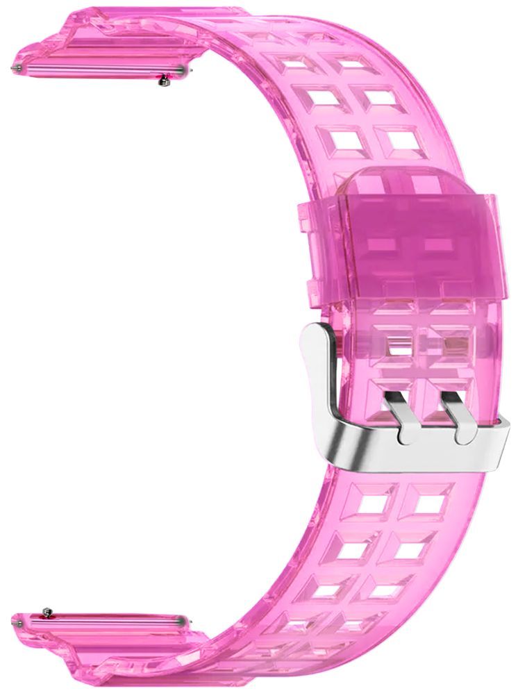     			ACM Watch Strap Silicone Transparent Design 22mm compatible with Boat Lunar Pro Smartwatch Classy Band Pink