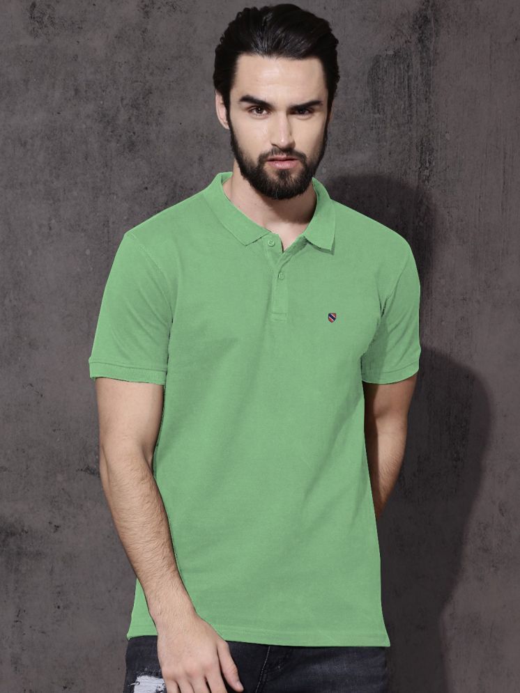     			AIN6 Pack of 1 Cotton Blend Regular Fit Solid Half Sleeves Men's Polo T Shirt ( Sea Green )