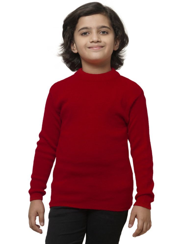     			IndiWeaves Pack of 1 Boys Woollen Blend Sweater ( Red )