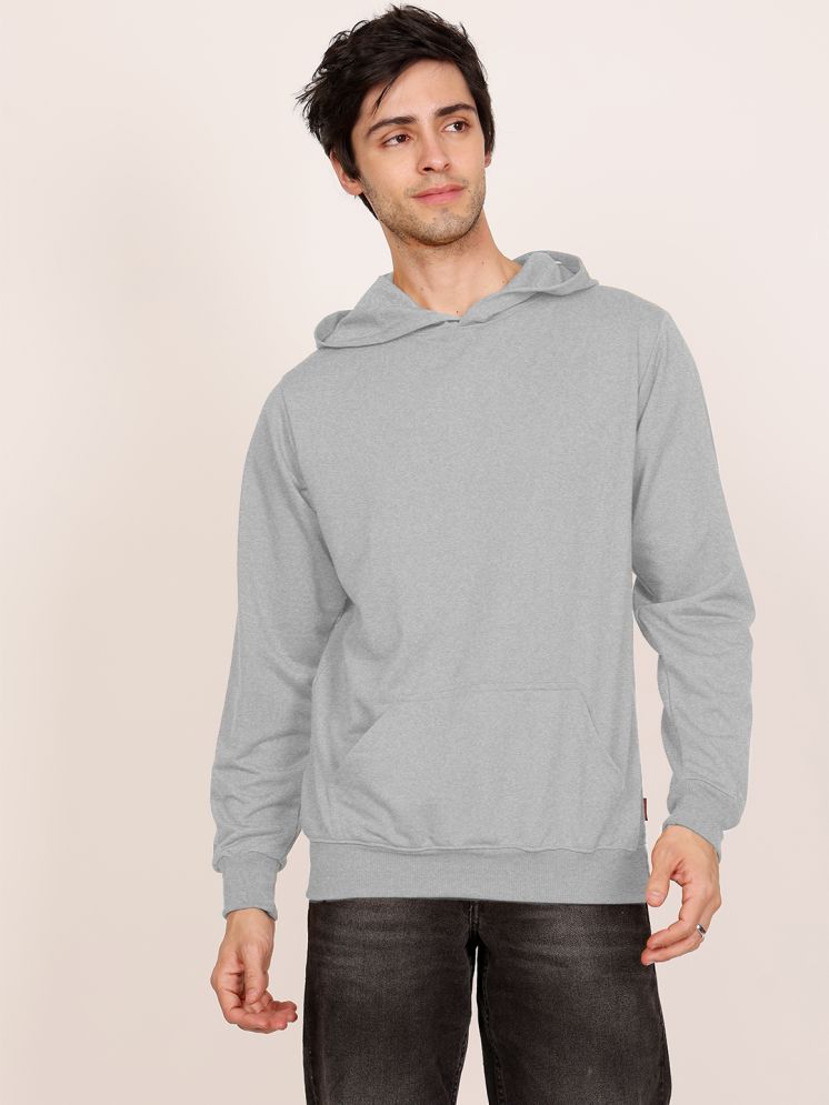     			Leotude Fleece Hooded Men's Sweatshirt - Grey ( Pack of 1 )