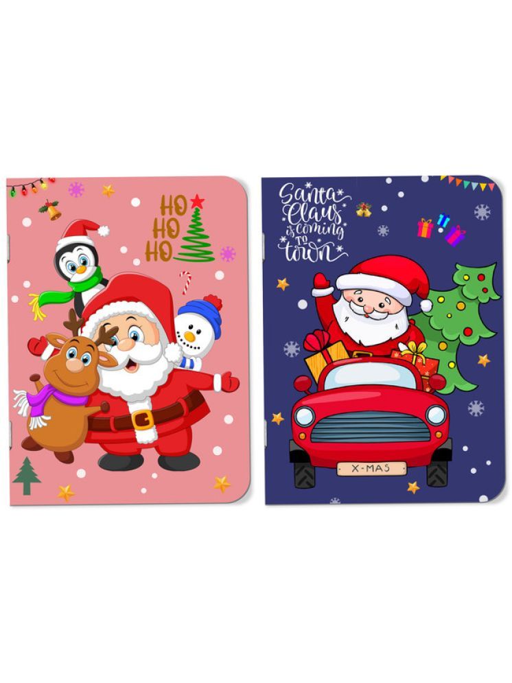     			Sketchfab A5 Handy Diary notebook Unique Stationery items, Easy to Carry Unruled, Plain Cute Set of 2 for Writing, Notes, Notebooks - Journal Diary book,Christmas Gift.(60*2=120 80 GSM Pages) (Santa Claus is Coming to Town)