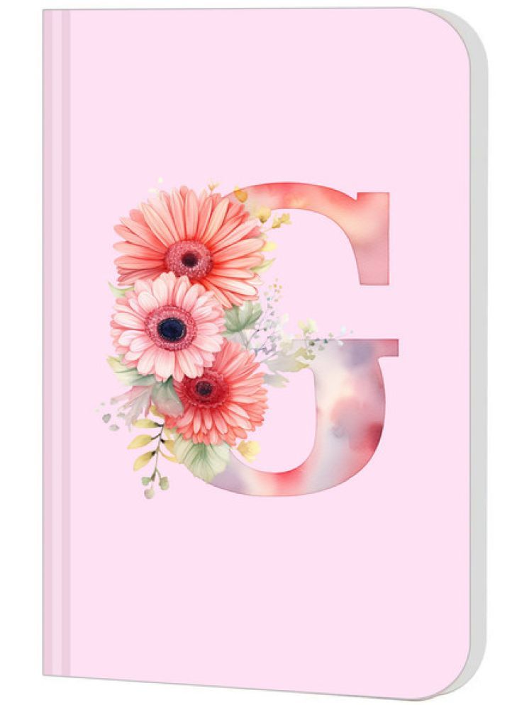     			Sketchfab Premium Soft Bound Notebook Diary for Girls, Boy and Women (A5, 80 GSM, 144 Unruled Pages) Floral Design G Lasercut Regular A5 For Office School College Unruled Pages Journal, Gift (Initial G)