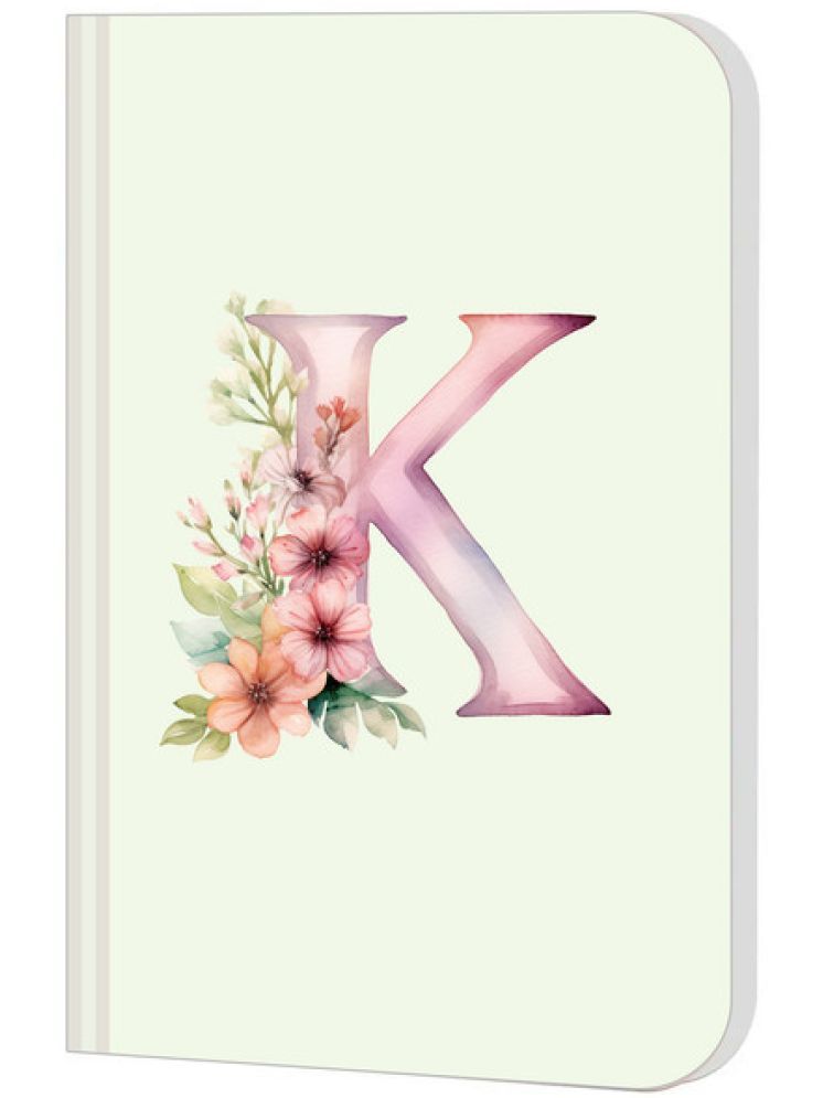     			Sketchfab Premium Soft Bound Notebook Diary for Girls, Boy and Women (A5, 80 GSM, 144 Unruled Pages) Floral Design K Lasercut Regular A5 For Office School College Unruled Pages Journal, Gift (Initial K)