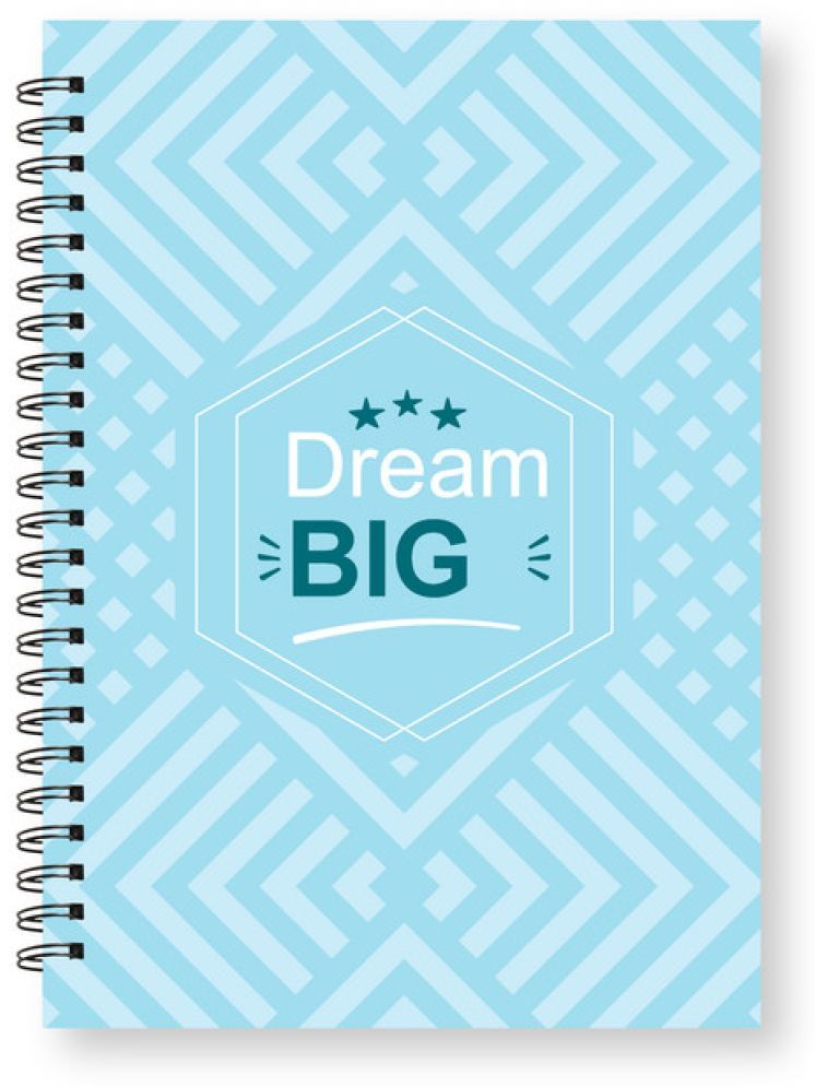     			Sketchfab Spiral-Bound, Notebooks, For Writing Personal, Students And Office School, Home Use Eco-Friendly Pocket Size Notepad, Blank Pack Of 1 Unruled| (A5, 144 Pages, 80 GSM) (Dream Big)