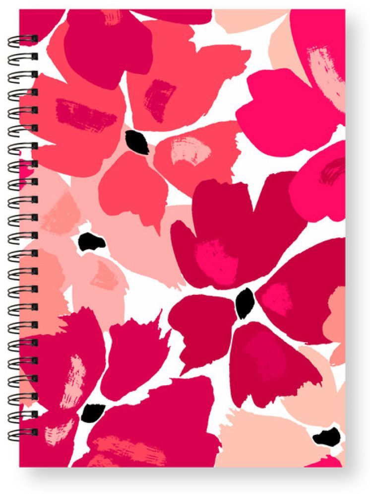     			Sketchfab Spiral-Bound, Notebooks, For Writing Personal, Students And Office School, Home Use Eco-Friendly Pocket Size Notepad, Blank Pack Of 1 Unruled| (A5, 144 Pages, 80 GSM) (Abstract Flower)