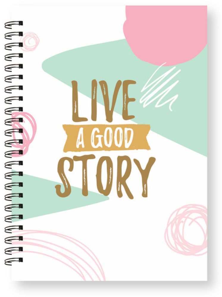     			Sketchfab Spiral-Bound, Notebooks, For Writing Personal, Students And Office School, Home Use Eco-Friendly Pocket Size Notepad, Blank Pack Of 1 Unruled| (A5, 144 Pages, 80 GSM) (Live A Good Story)