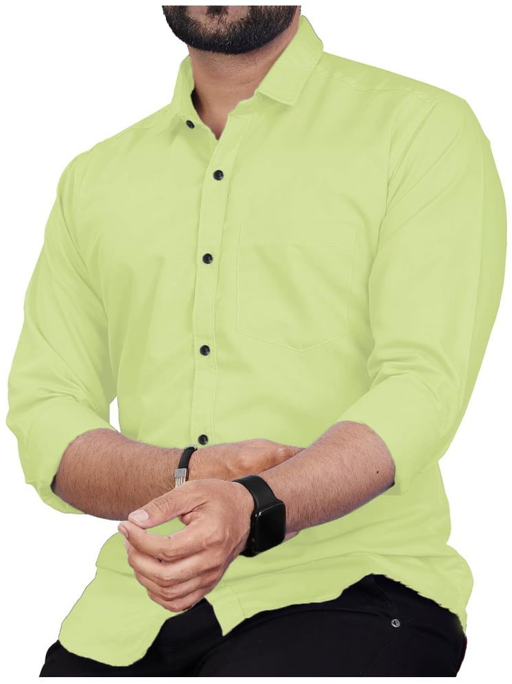     			UNI VIBE Cotton Blend Slim Fit Solids Full Sleeves Men's Casual Shirt - Sea Green ( Pack of 1 )