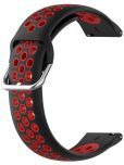 ACM Watch Strap Silicone Belt 22mm compatible with Fastrack Revoltt Classic Smartwatch Breatheable Dual Color Dot Band Black with Red