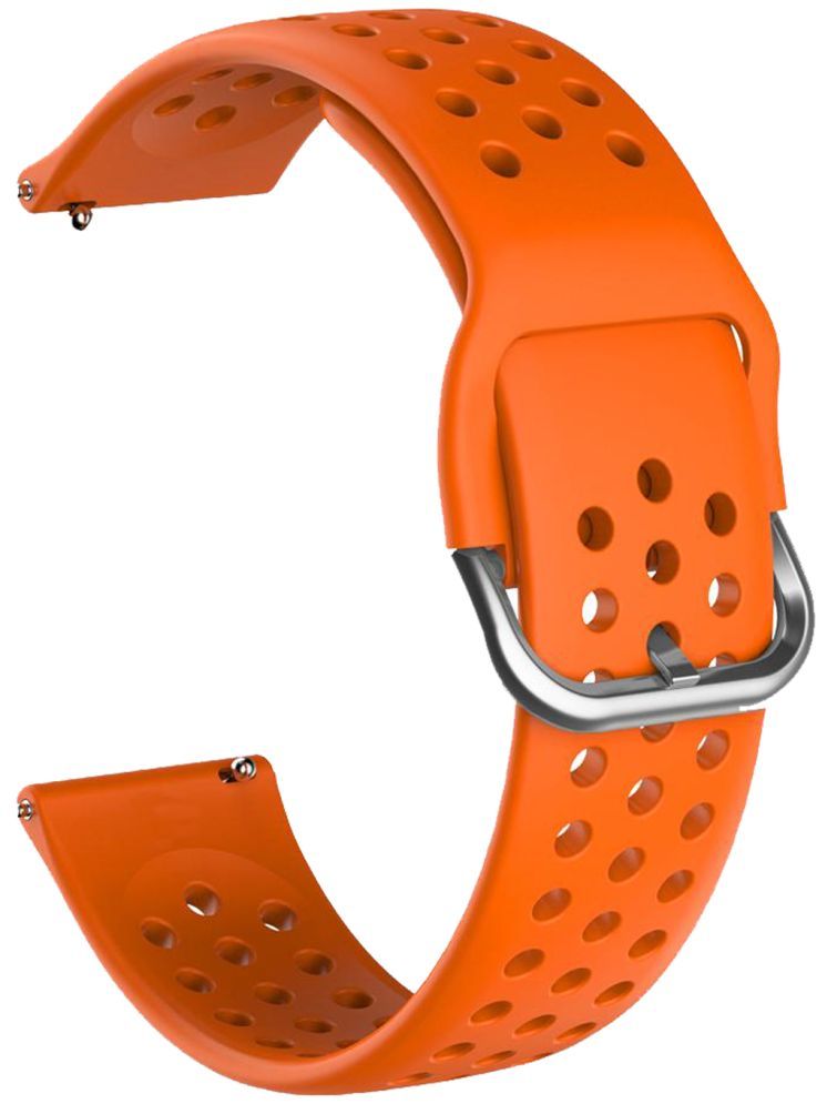     			ACM Watch Strap Silicone Belt 20mm compatible with Motorola Moto Watch 70 Smartwatch Breatheable Dot Band Orange