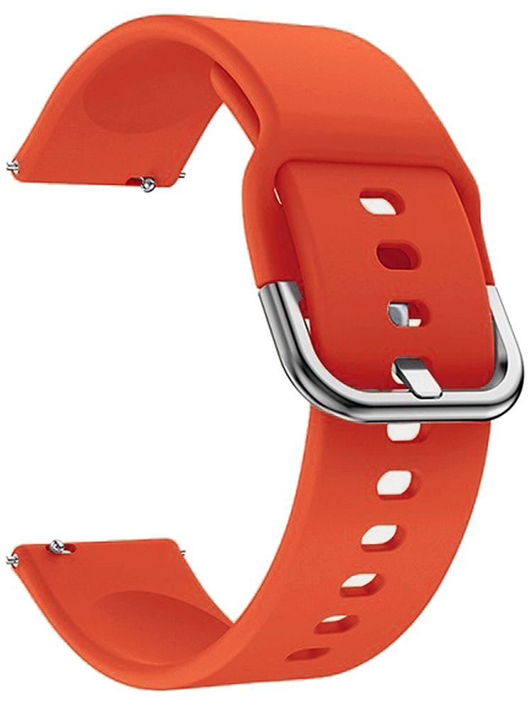     			ACM Watch Strap Silicone Belt 22mm compatible with Noise Colorfit Pulse 4 Max Smartwatch Sports Hook Band Orange