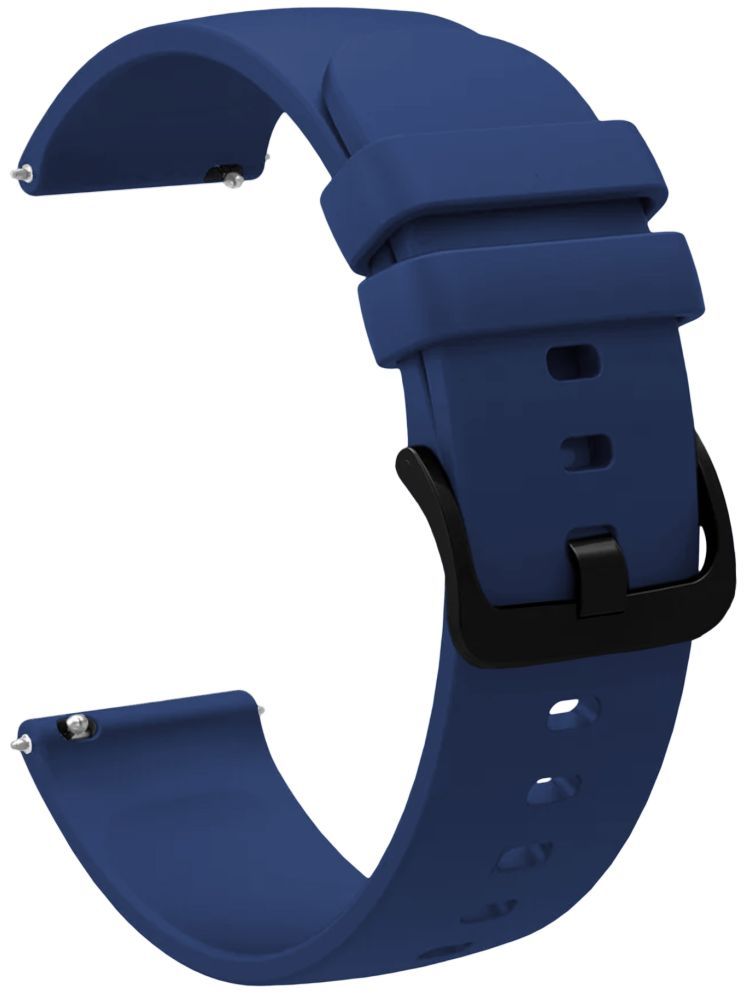     			ACM Watch Strap Silicone Belt 22mm compatible with Boat Enigma Ascend Smartwatch Hook Band Dark Blue