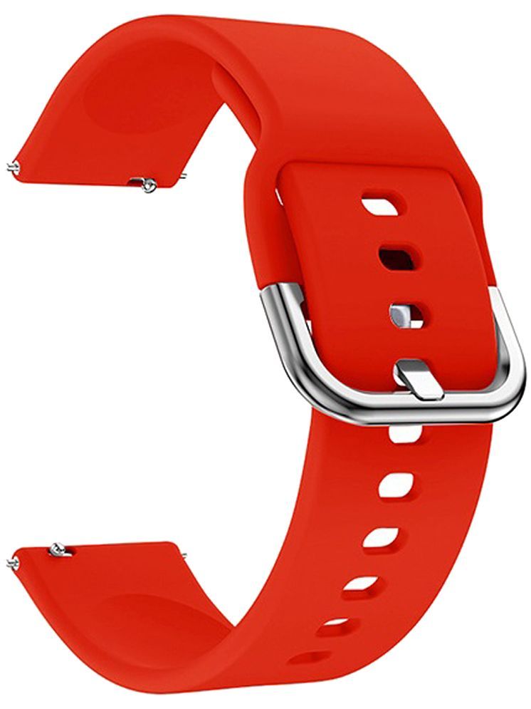     			ACM Watch Strap Silicone Belt 22mm compatible with Fastrack Jupitor R2 Smartwatch Sports Hook Band Red