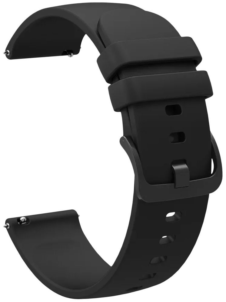     			ACM Watch Strap Silicone Belt 20mm compatible with Motorola Moto Watch 70 Smartwatch Color Hook Band Black