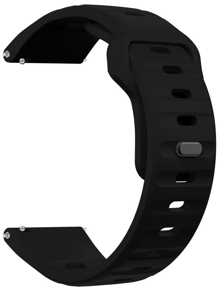     			ACM Watch Strap Sports Silicone Belt 22mm compatible with Ptron Pulsefit Ace Smartwatch Breatheable Band Black