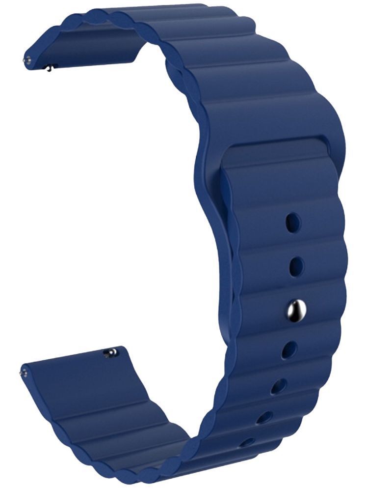     			ACM Watch Strap Wave Design Silicone Belt 22mm compatible with Titan Celestor Smartwatch Sports Band Blue