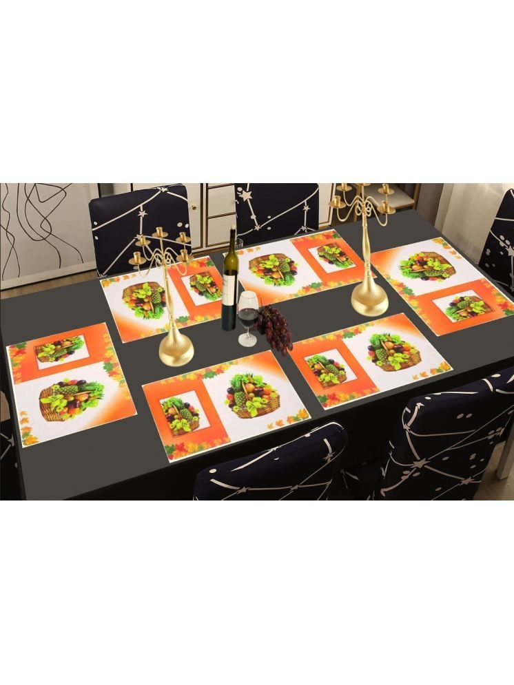     			CreadCraft PVC Solid Rectangle Table Mats ( 40 cm x 30 cm ) Pack of 1 - Multi