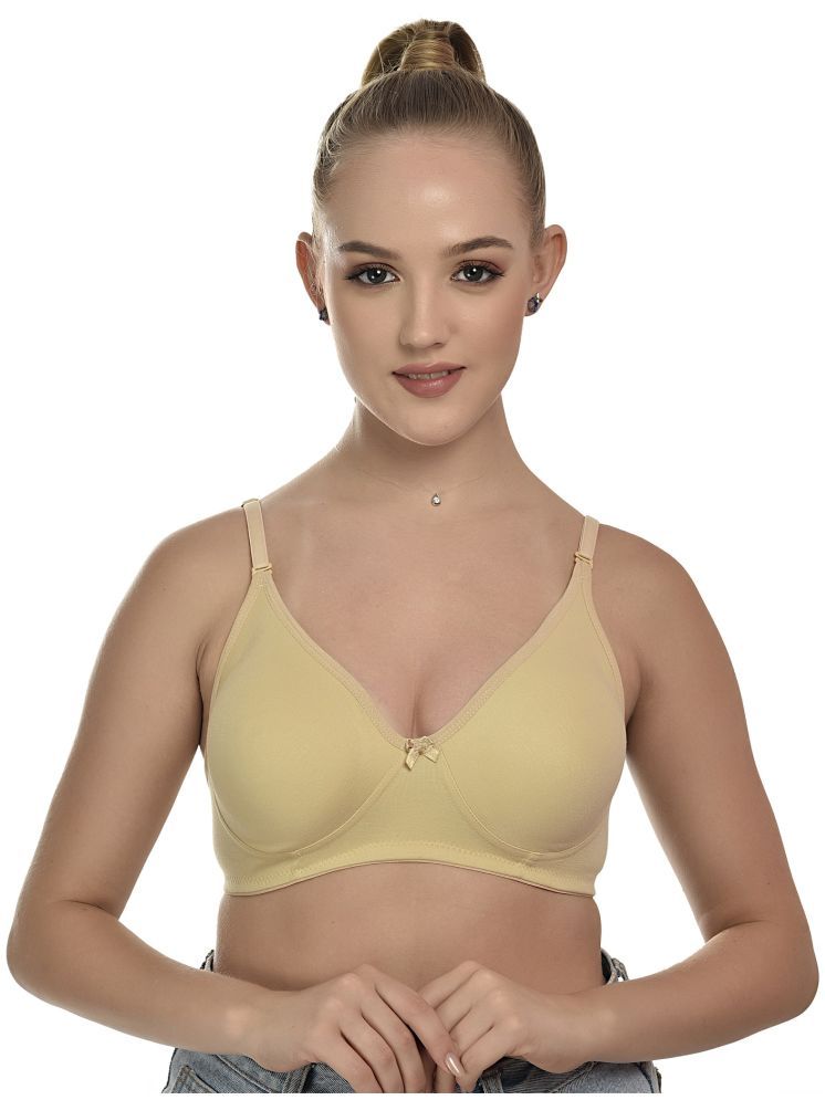     			Desiprime Pack of 1 Cotton Non Padded Everyday Bra For Women ( Beige )