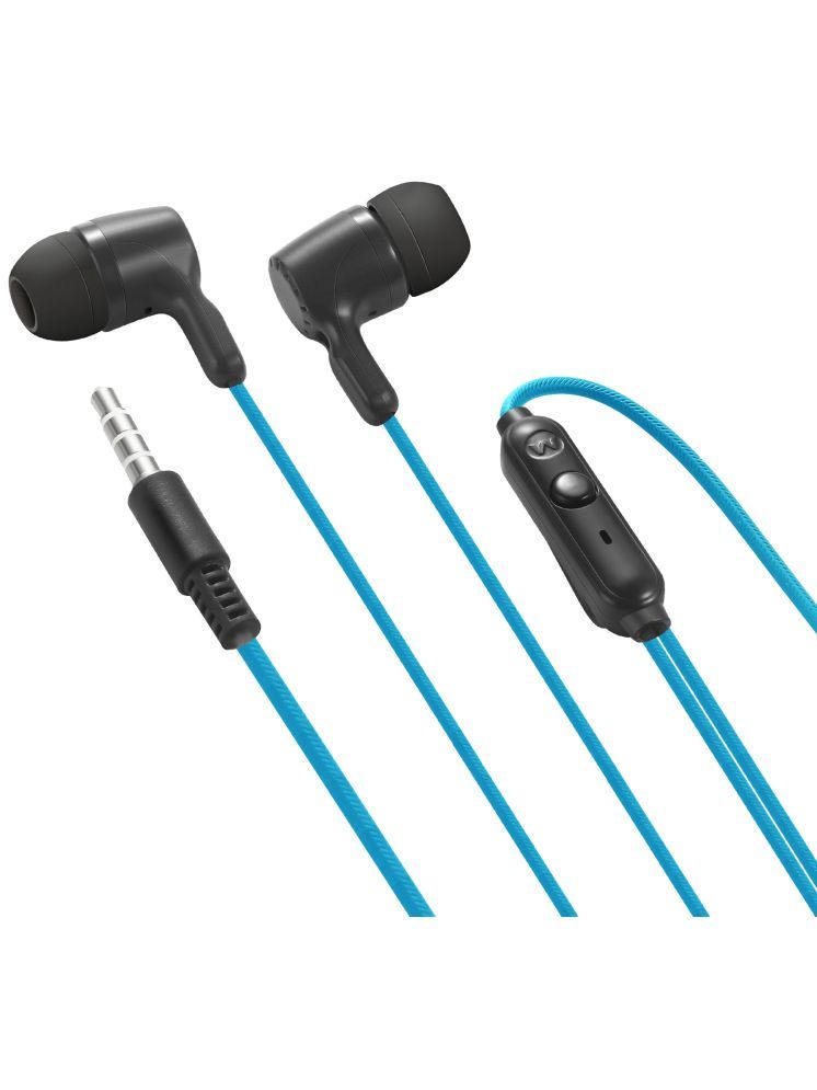     			MZ M102 3.5 mm Wired Earphone In Ear Volume Controller Blue