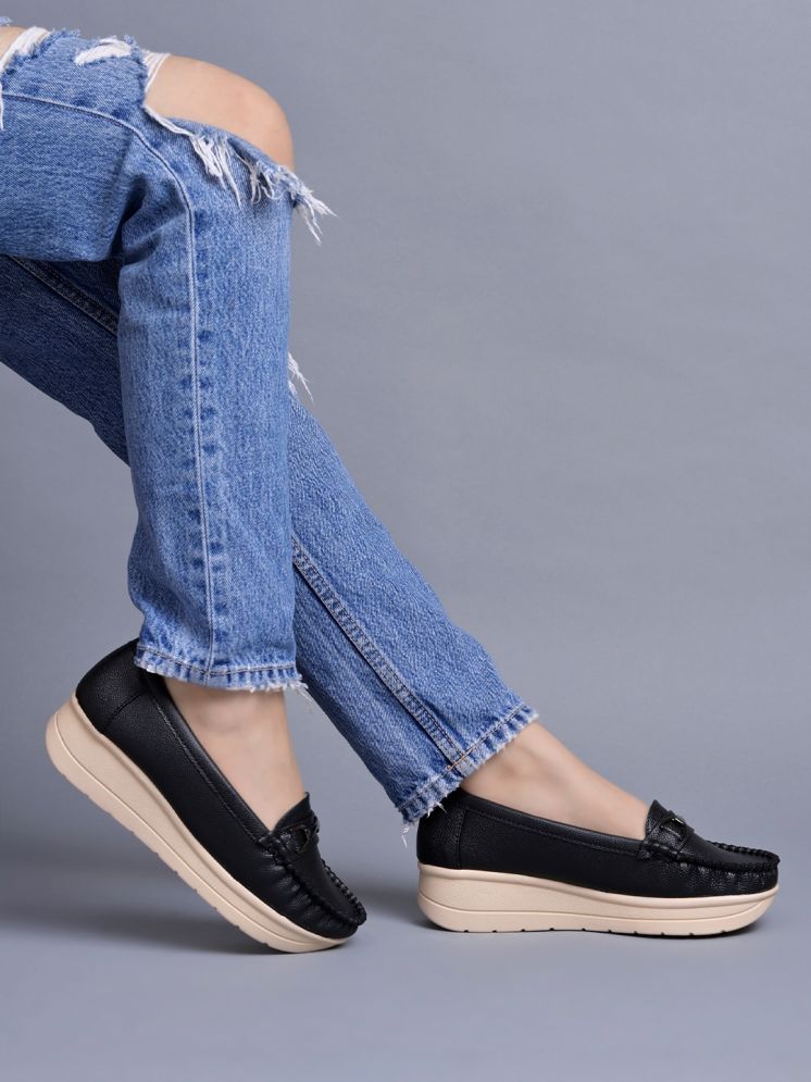     			Stylestry Black Women's Loafers