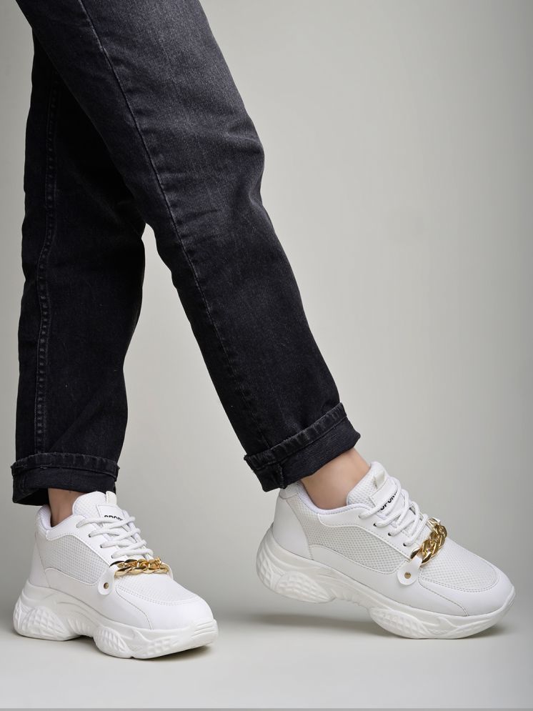     			Stylestry White Women's Sneakers