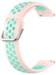 ACM Watch Strap Silicone Belt 22mm compatible with Fastrack Rider Plus Smartwatch Breatheable Dual Color Dot Band Pink with Blue