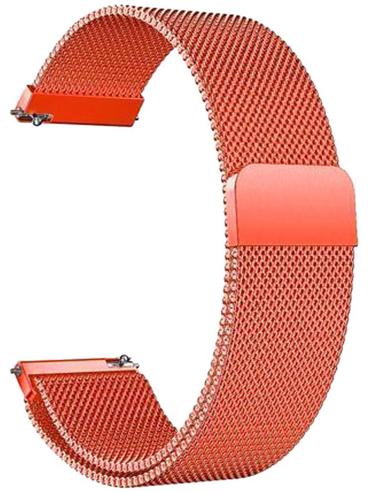     			ACM Watch Strap Magnetic 22mm compatible with Fire-Boltt Maverick Bsw177 Smartwatch Luxury Metal Chain Band Orange