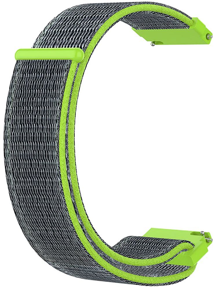     			ACM Watch Strap Nylon Soft 22mm compatible with Boat Lunar Discovery Smartwatch Sports Band Neon Green