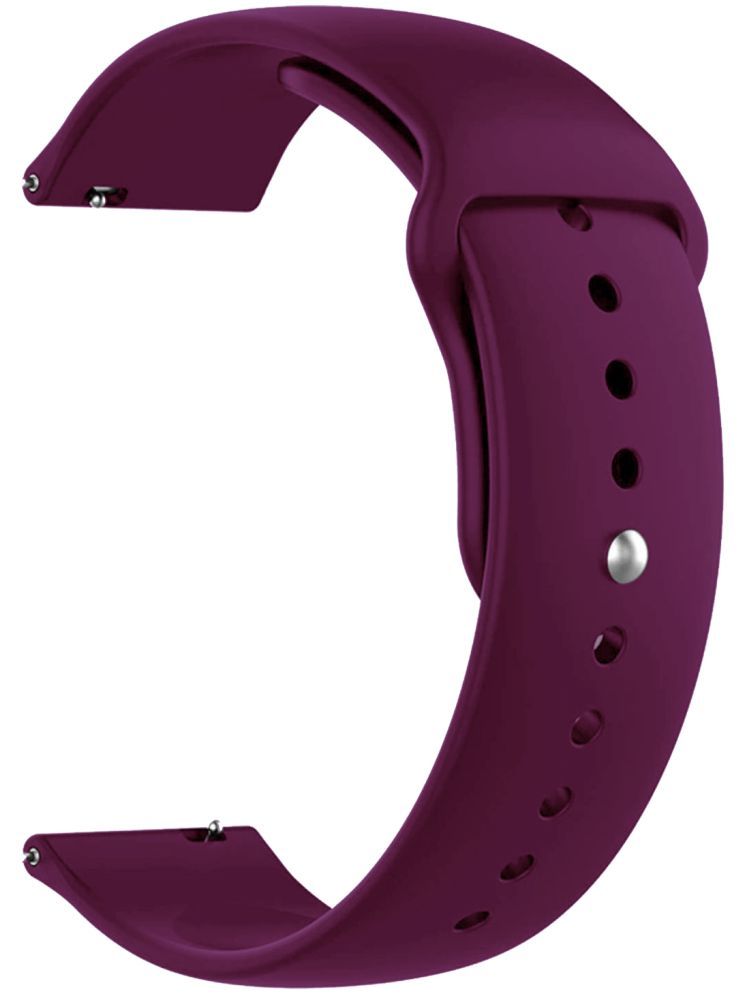     			ACM Watch Strap Silicone Belt 22mm compatible with Fire-Boltt Clickk Bsw221 Smartwatch Sports Band Burgundy Purple