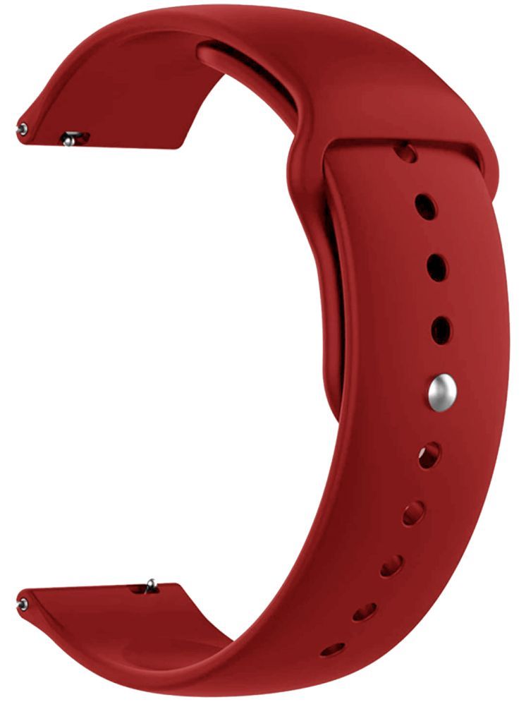     			ACM Watch Strap Silicone Belt 22mm compatible with Maxima Max Pro Thunder Smartwatch Sports Band Red