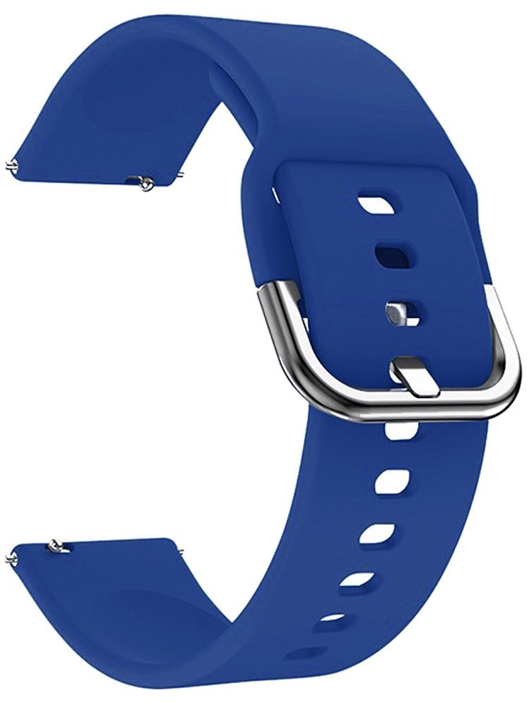     			ACM Watch Strap Silicone Belt 22mm compatible with Boat Lunar Discovery Smartwatch Sports Hook Band Dark Blue