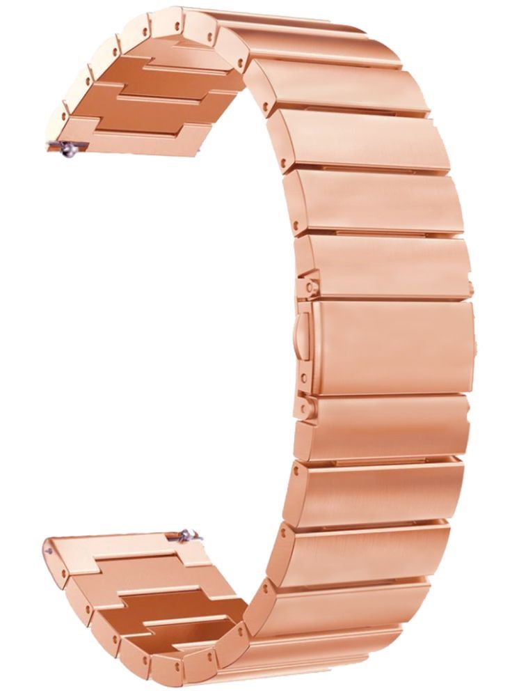     			ACM Watch Strap Stainless Steel Metal 22mm compatible with Fastrack Limitless Fs2 Plus Smartwatch Belt Matte Finish Luxury Band Rose Gold